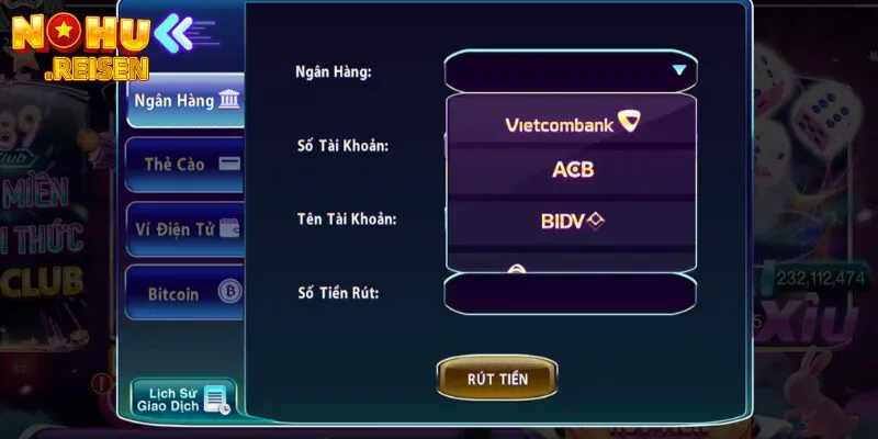 Hướng dẫn rút tiền 789Club về tài khoản ngân hàng